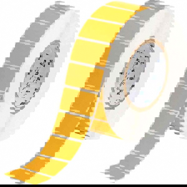 Label Maker Label: Yellow, Polyester, 3,000 per Roll